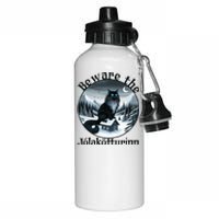 Beware The Jolakotturinn Yule Cat Icelandic Christmas Norse Aluminum Water Bottle