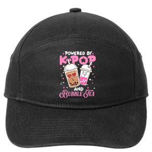 Boba Tea Kawaii Anime Girls Powered By Kpop And Bubble Tea 7-Panel Snapback Hat