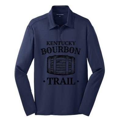 Bourbon Trail Kentucky KY Whiskey Gift Silk Touch Performance Long Sleeve Polo