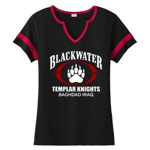 Blackwater Templar Knights Baghad Iraq Ladies Halftime Notch Neck Tee