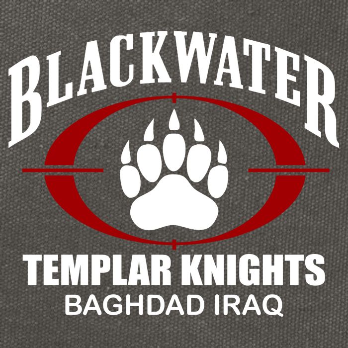 Blackwater Templar Knights Baghad Iraq Cotton Canvas Backpack