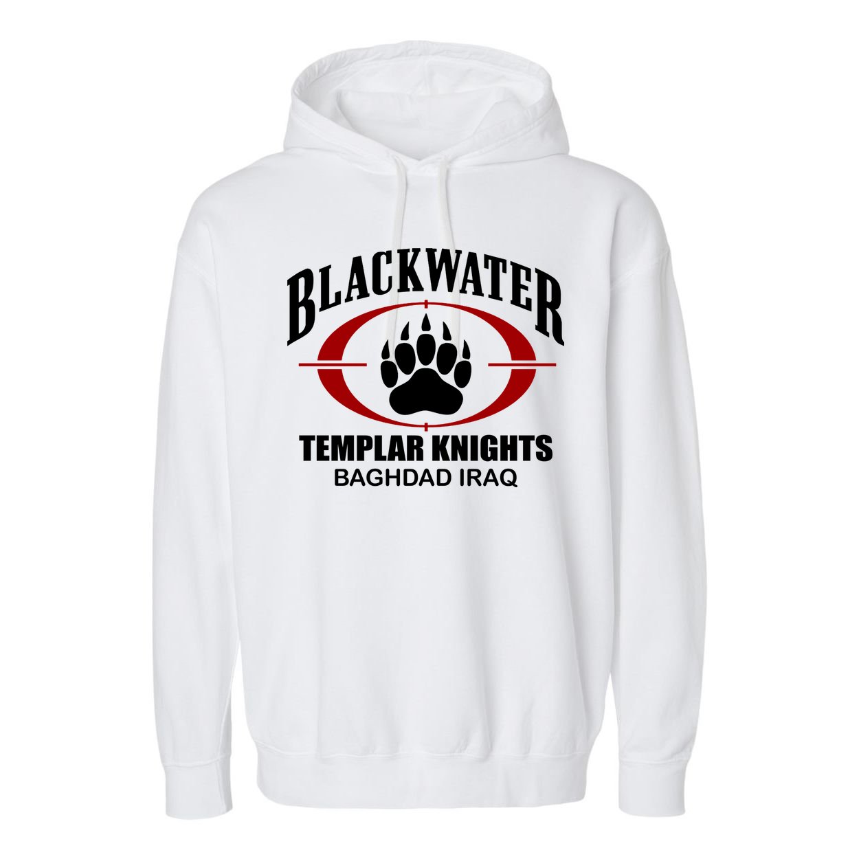 Blackwater Templar Knights Baghad Iraq Garment-Dyed Fleece Hoodie