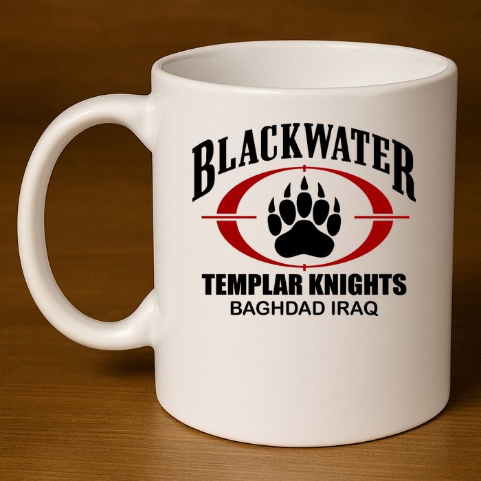 Blackwater Templar Knights Baghad Iraq 11oz C Handle Ceramic Mug