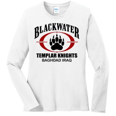 Blackwater Templar Knights Baghad Iraq Ladies Long Sleeve Shirt