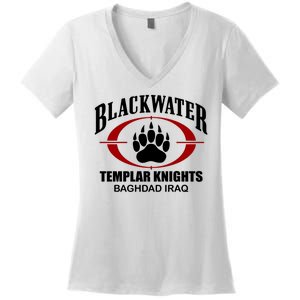 Blackwater Templar Knights Baghad Iraq Women's V-Neck T-Shirt