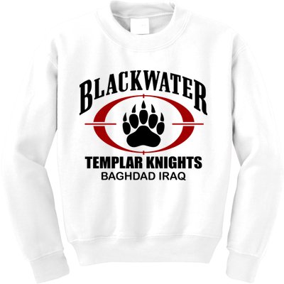 Blackwater Templar Knights Baghad Iraq Kids Sweatshirt