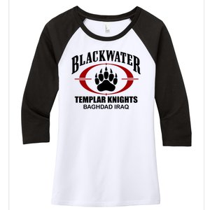 Blackwater Templar Knights Baghad Iraq Women's Tri-Blend 3/4-Sleeve Raglan Shirt