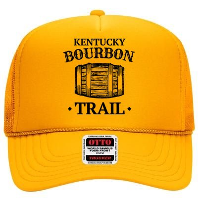 Bourbon Trail Kentucky KY Whiskey Gift High Crown Mesh Back Trucker Hat