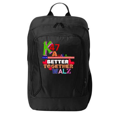 Better Together Kamala Walz Presidential Political Statement City Backpack