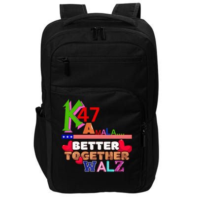 Better Together Kamala Walz Presidential Political Statement Impact Tech Backpack