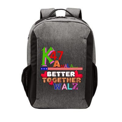 Better Together Kamala Walz Presidential Political Statement Vector Backpack