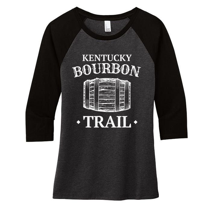 Bourbon Trail Kentucky Whiskey Women's Tri-Blend 3/4-Sleeve Raglan Shirt