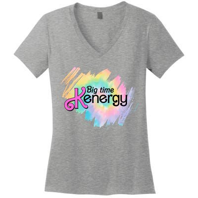 Big Time Kenergy Colorful Women's V-Neck T-Shirt