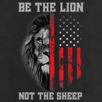 Be The Lion Not The Sheep Patriotic Lion American Patriot Adult Drive Performance Visor