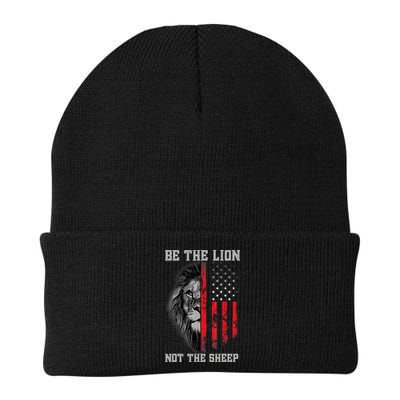 Be The Lion Not The Sheep Patriotic Lion American Patriot Beanie