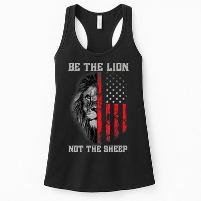 Be The Lion Not The Sheep Patriotic Lion American Patriot Womens Tank Top