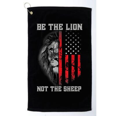 Be The Lion Not The Sheep Patriotic Lion American Patriot Golf Towel