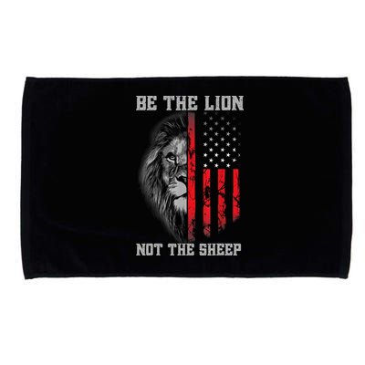 Be The Lion Not The Sheep Patriotic Lion American Patriot Microfiber Hand Towel