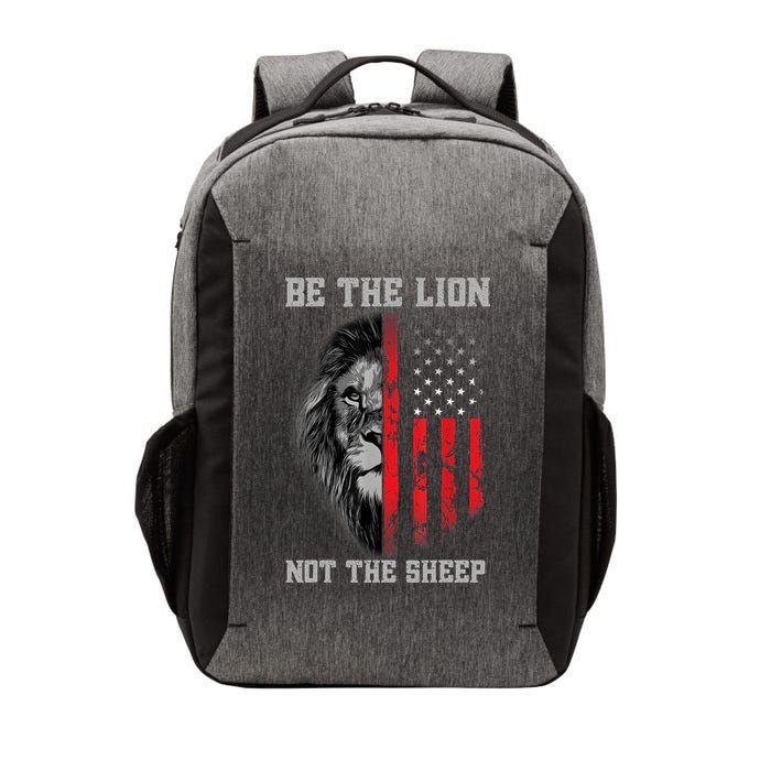 Be The Lion Not The Sheep Patriotic Lion American Patriot Vector Backpack
