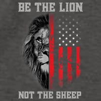 Be The Lion Not The Sheep Patriotic Lion American Patriot Vector Backpack