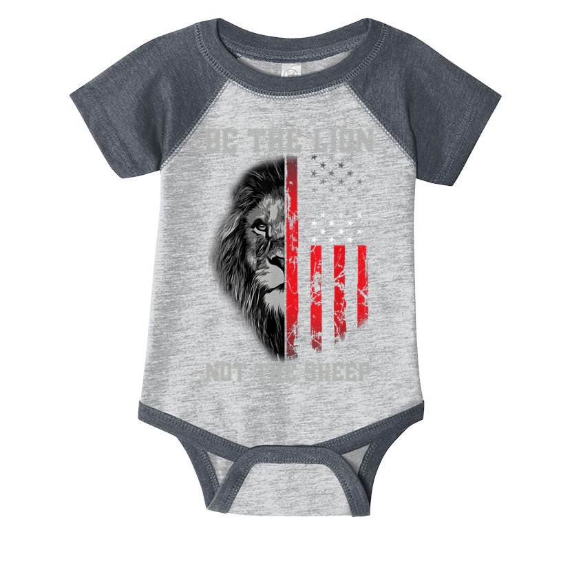 Be The Lion Not The Sheep Patriotic Lion American Patriot Infant Baby Jersey Bodysuit