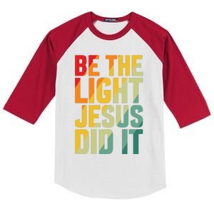 Be The Light Inspired By Jesus Kids Colorblock Raglan Jersey