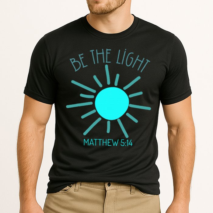 Be The Light Faith Religious Jesus Christian Cooling Performance Crew T-Shirt