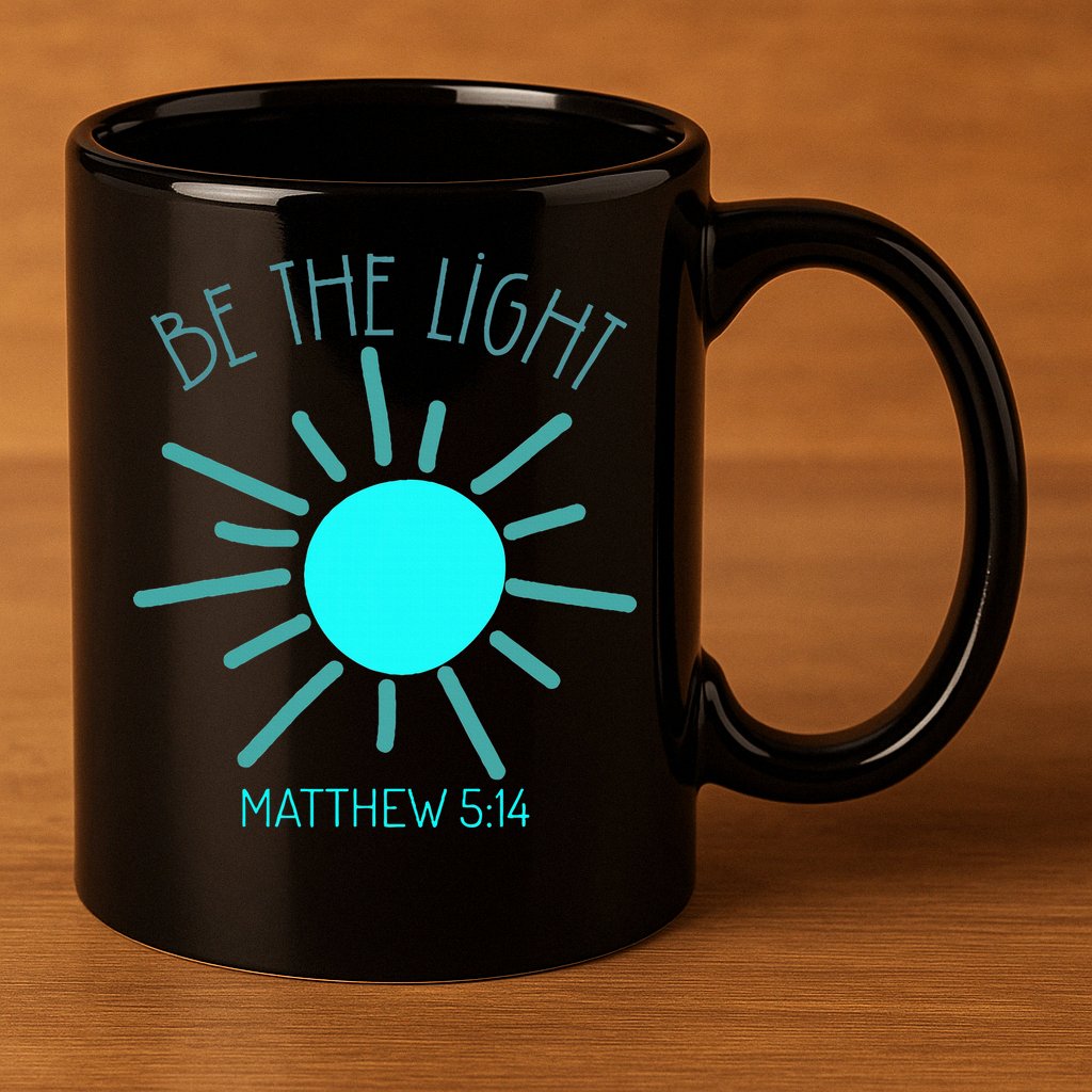 Be The Light Faith Religious Jesus Christian 11oz C Handle Ceramic Mug