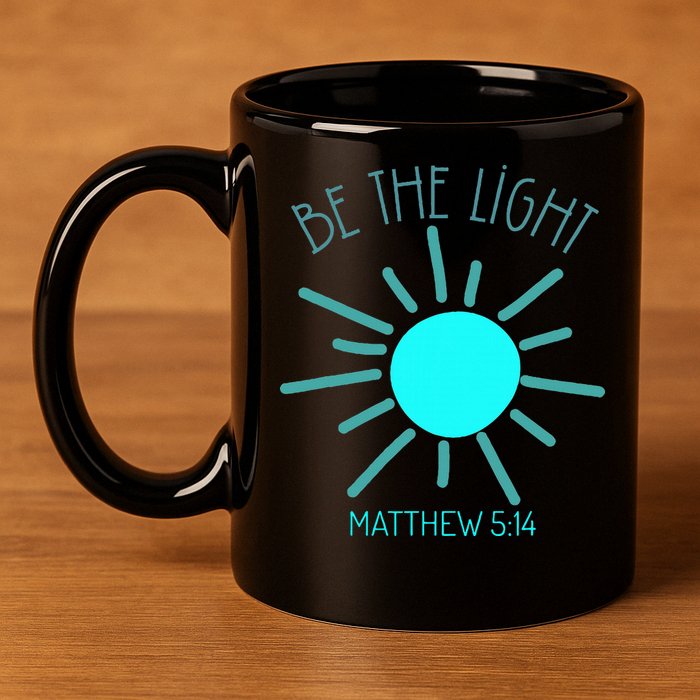 Be The Light Faith Religious Jesus Christian 11oz C Handle Ceramic Mug