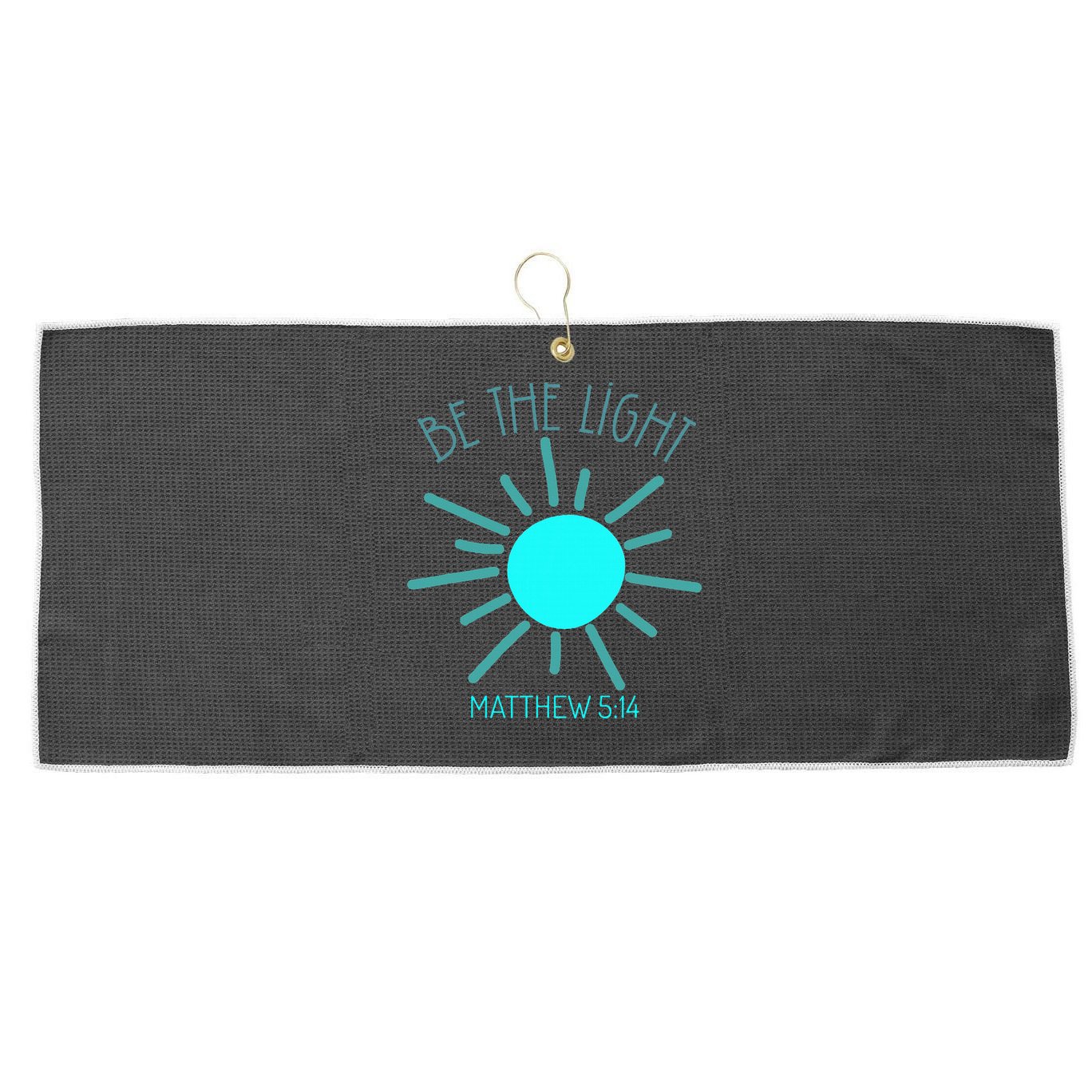Be The Light Faith Religious Jesus Christian Large Microfiber Waffle Golf Towel