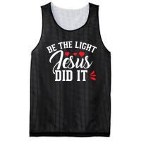 Be The Light Jesus Did It Motivational Graphic Mesh Reversible Basketball Jersey Tank