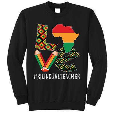 Bilingual Teacher Love African American Black History Month Sweatshirt