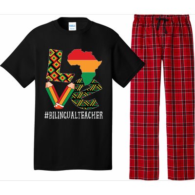 Bilingual Teacher Love African American Black History Month Pajama Set