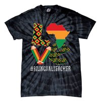 Bilingual Teacher Love African American Black History Month Tie-Dye T-Shirt