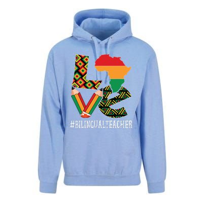 Bilingual Teacher Love African American Black History Month Unisex Surf Hoodie