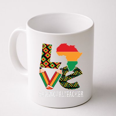 Bilingual Teacher Love African American Black History Month Coffee Mug