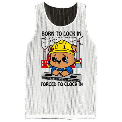 Born To Lock In Forced To Clock In Mesh Reversible Basketball Jersey Tank