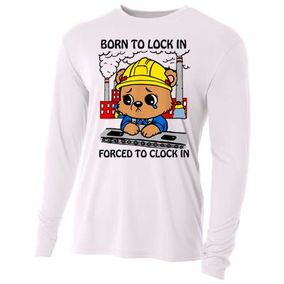 Born To Lock In Forced To Clock In Cooling Performance Long Sleeve Crew