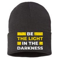 Be The Light In The Darkness Inspirational Sustainable Knit Beanie