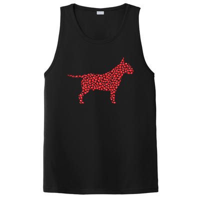 Bull Terrier Lover Heart Shape Bull Terrier Valentine's Day Gift PosiCharge Competitor Tank