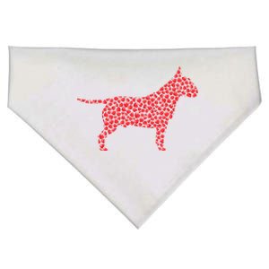 Bull Terrier Lover Heart Shape Bull Terrier Valentine's Day Gift USA-Made Doggie Bandana