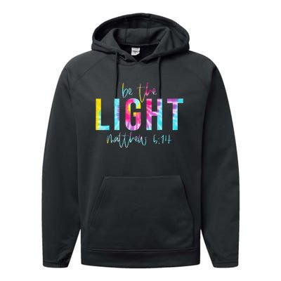 Be The Light Matthew 514 Tie Dye Christian Performance Fleece Hoodie