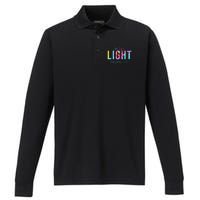 Be The Light Matthew 514 Tie Dye Christian Performance Long Sleeve Polo