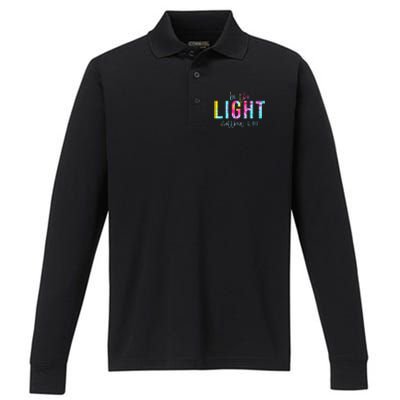 Be The Light Matthew 514 Tie Dye Christian Performance Long Sleeve Polo