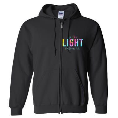 Be The Light Matthew 514 Tie Dye Christian Full Zip Hoodie