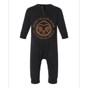 Born To Live Slow Infant Fleece One Piece