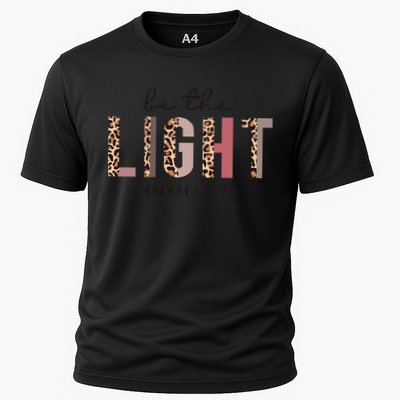 Be The Light Matthew Christian Faith Bible Verse Leopard Performance Shirt
