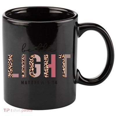 Be The Light Matthew Christian Faith Bible Verse Leopard 11oz C Handle Ceramic Mug