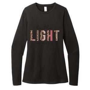 Be The Light Matthew Christian Faith Bible Verse Leopard Womens CVC Long Sleeve Shirt