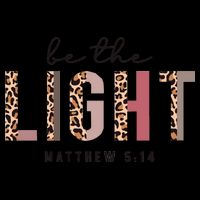 Be The Light Matthew Christian Faith Bible Verse Leopard 16 in Basic Backpack